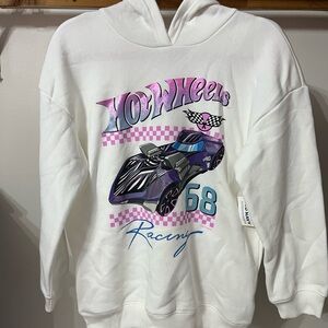 🔥NWT Old Navy White Hot Wheels Hoodie🔥